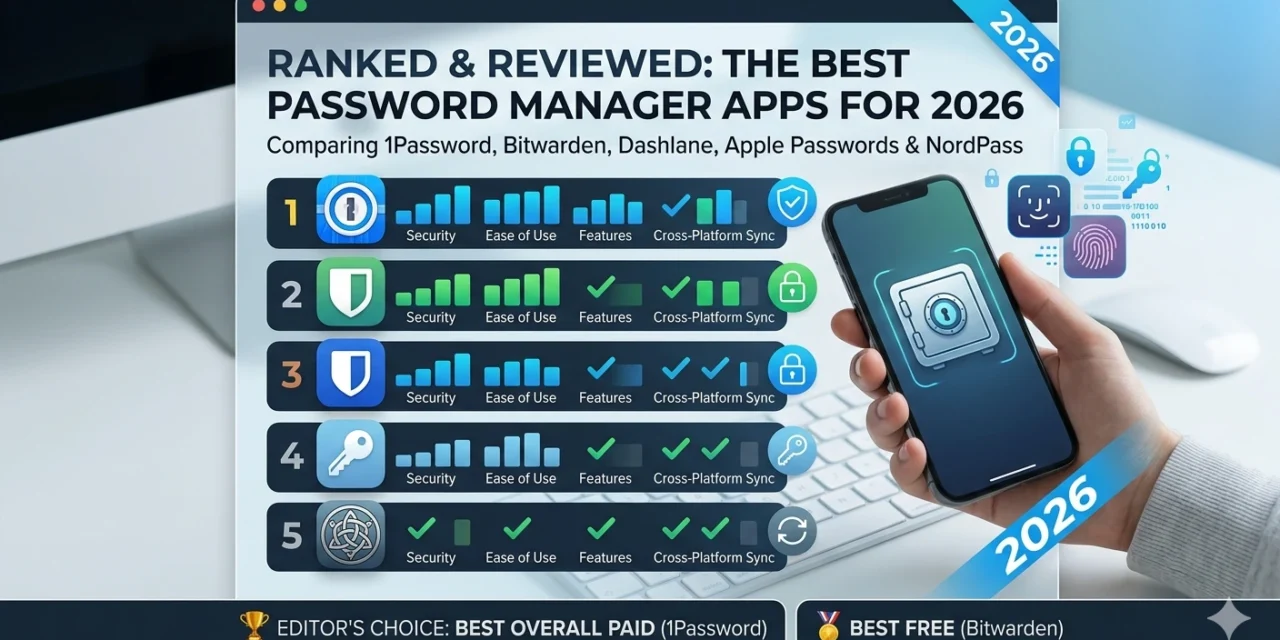  BEST PASSWORD MANAGER APPS FOR 2026