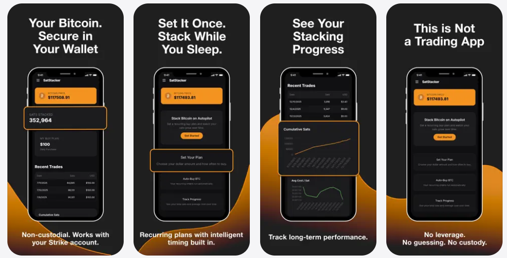 SatStacker Helps Align Recurring Bitcoin Buys With Smart Rules For Structured, Long-Term DCA Plans.