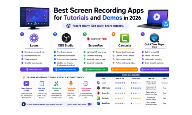 Best Screen Recording Apps for Tutorials and Demos in 2026