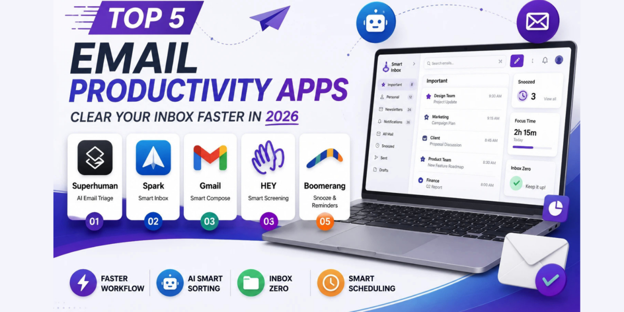Top 5 Email Productivity Apps to Clear Your Inbox in 2026