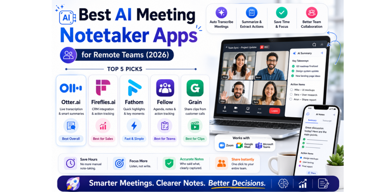 Best AI Meeting Notetaker Apps for Remote Teams