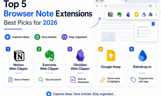 Top 5 Browser-Based Note-Taking Extensions in 2026