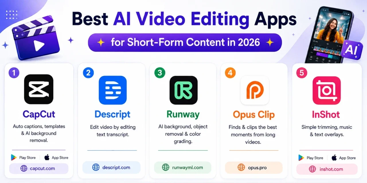 Best AI Video Editing Apps for Short-Form Content