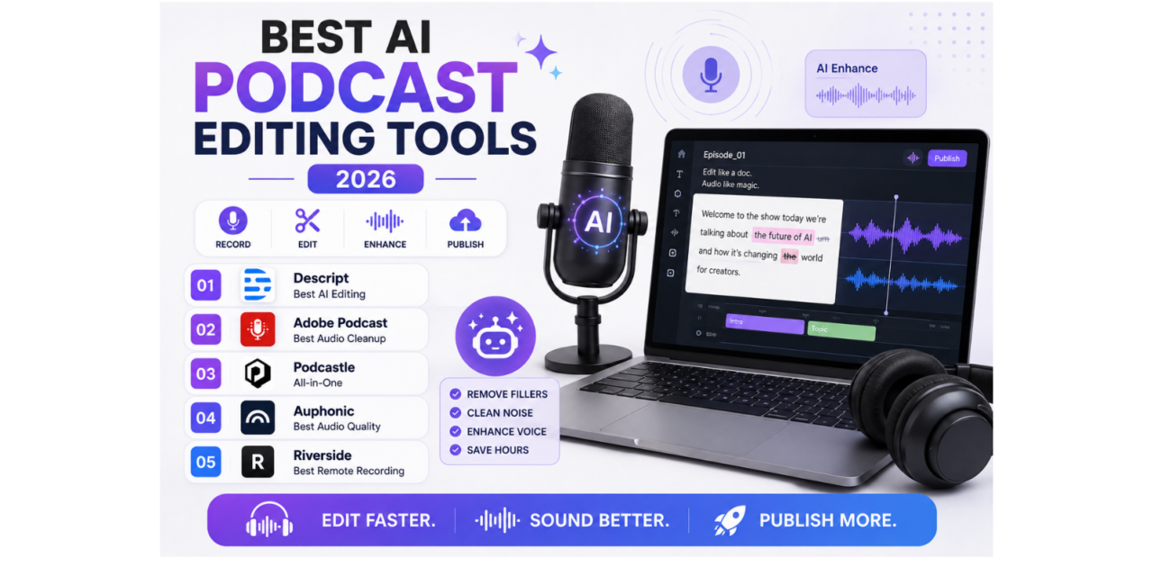 Best AI Podcast Editing and Production Tools in 2026