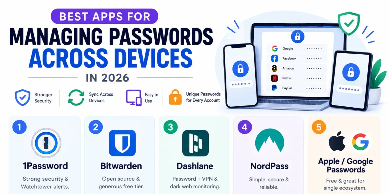 Best Apps for Managing Passwords Across Devices in 2026