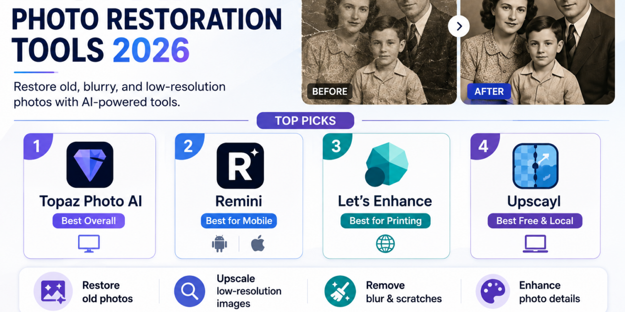 Best AI Photo Upscaling and Restoration Tools in 2026